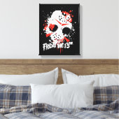 Friday the 13th | Paint Splatter Hockey Mask Leinwanddruck (Insitu (Schlafzimmer))