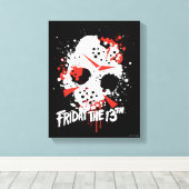Friday the 13th | Paint Splatter Hockey Mask Leinwanddruck (Insitu (Holzboden))