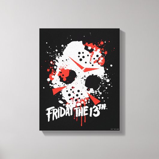 Friday the 13th | Paint Splatter Hockey Mask Leinwanddruck (Vorderseite)