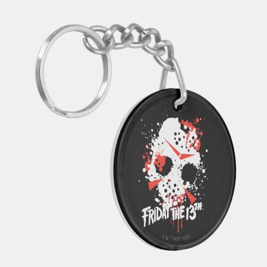 Friday the 13th | Paint Splatter Hockey Mask Schlüsselanhänger (Vorderseite links)