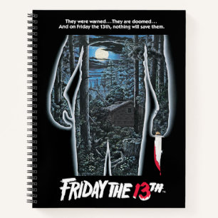 Friday the 13th   Silhouette Camp Theatrical Art Notizblock