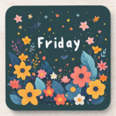 Friday, time to bloom getränkeuntersetzer (Vorderseite)