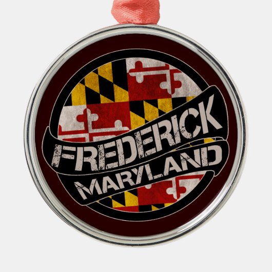 Friderick Maryland fahres Grunge-Ornament Ornament Aus Metall (Vorne)