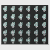 Fridgin Cool Funny Kühlschrank Pun Dark BG Geschenkpapier (Flach)