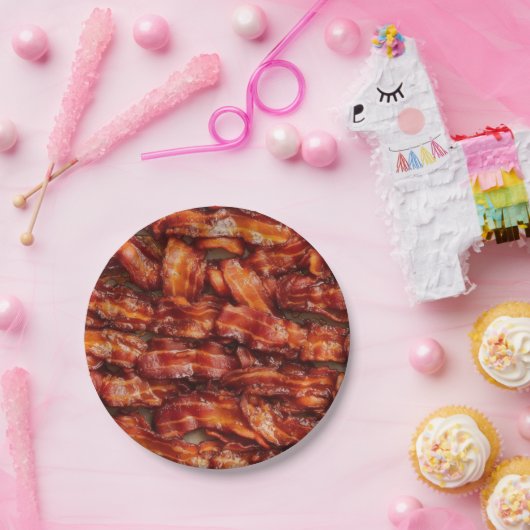 Fried Bacon Breakfast Serie Pappteller (Party)