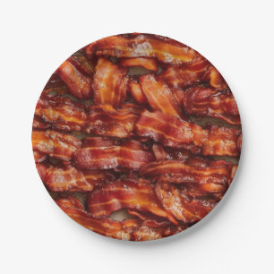 Fried Bacon Breakfast Serie Pappteller