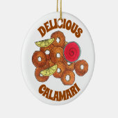 Fried Calamari Rings Italian Food Appetizer Feinsc Keramik Ornament (Rechts)