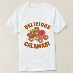 Fried Calamari Rings Italian Food Appetizer Feinsc T-Shirt