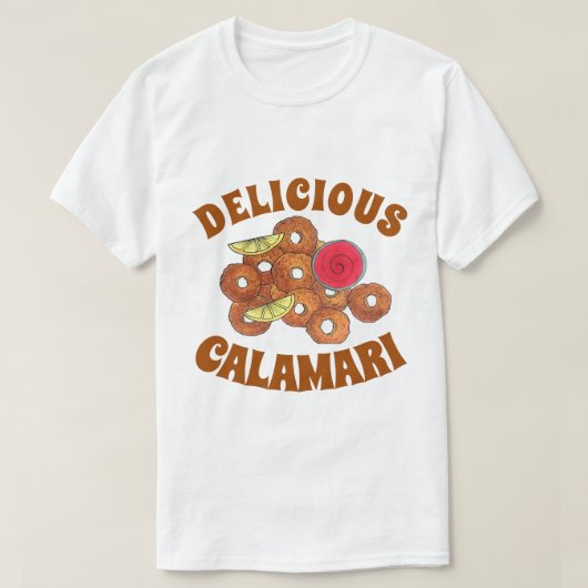 Fried Calamari Rings Italian Food Appetizer Feinsc T-Shirt (Design vorne)