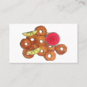 Fried Calamari Rings Italian Food Appetizer Feinsc Visitenkarte (Vorderseite)