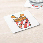 Fried Chicken Bucket Rechteckiger Pappuntersetzer (angewinkelt)