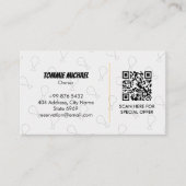 Fried Chicken Business | Minimalistischer dunkler  Visitenkarte (Vorderseite)