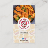 Fried Chicken Business | Modern Bright Barcode Visitenkarte (Rückseite)