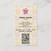 Fried Chicken Business | Modern Bright Barcode Visitenkarte (Vorderseite)