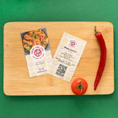 Fried Chicken Business | Modern Bright Barcode Visitenkarte