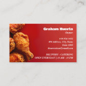 Fried Chicken Business | Modern Bright Red Visitenkarte (Vorderseite)