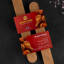 Fried Chicken Business | Modern Bright Red Visitenkarte