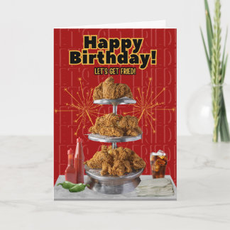 Fried Chicken Happy Birthday Card Karte