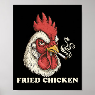 Fried Chicken Kiffer Weed-Liebhaber Poster
