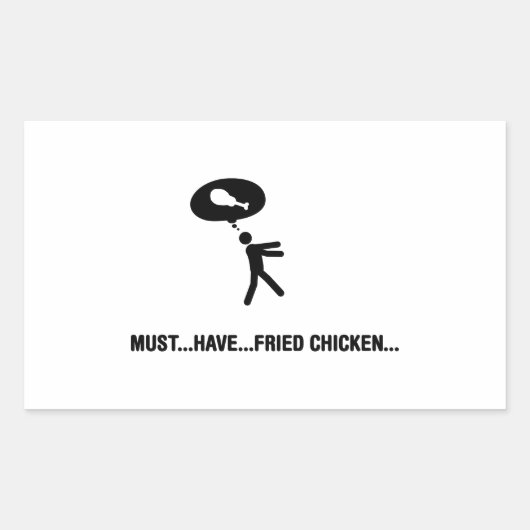 Fried Chicken Lover Rechteckiger Aufkleber (Vorderseite)