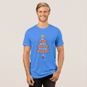 Fried Chicken Lovers Funny Christmas T-Shirt Tri-Blend Shirt (Vorderseite voll)
