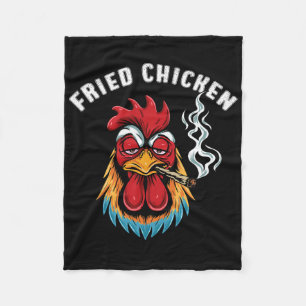 Fried Chicken Marihuana rauchender Stoner-Tag  Fleecedecke