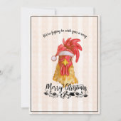 Fried Chicken Pun Funny Frohe Weihnachten (Vorderseite)