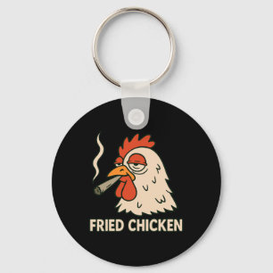 Fried Chicken Rauchlokal Lustiger Weed-Liebhaber _ Schlüsselanhänger