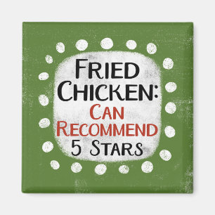 Fried Chicken Review 5 Sterne Kühlschrank Magnet