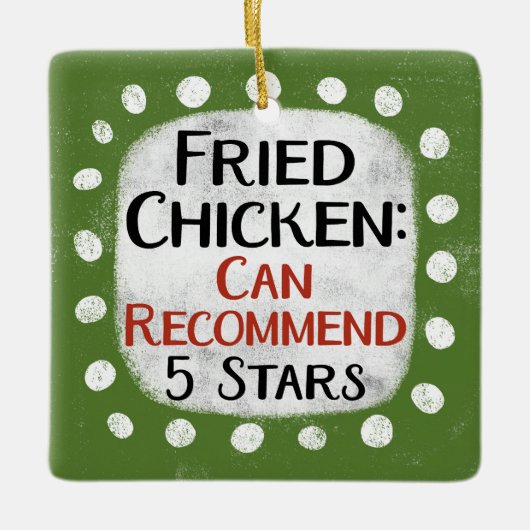 Fried Chicken Review 5 Sterne Ornament (Vorderseite)