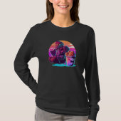 Fried Chicken Synthwave 80s Retrowave Aesthetic T-Shirt (Vorderseite)