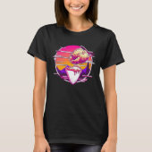 Fried Chicken Synthwave 80s Retrowave Aesthetic T-Shirt (Vorderseite)