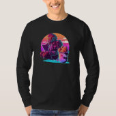Fried Chicken Synthwave 80s Retrowave Aesthetic T-Shirt (Vorderseite)
