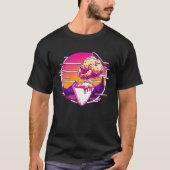 Fried Chicken Synthwave 80s Retrowave Aesthetic T-Shirt (Vorderseite)
