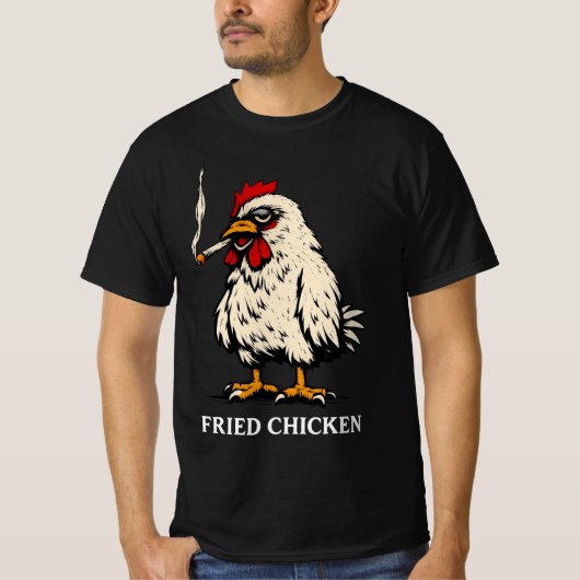 Fried Chicken, Weed Humor T-Shirt (Vorderseite)