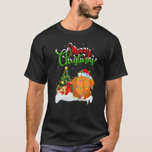 Fried Chicken Xmas Decorations Fried Chicken Chri T-Shirt (Vorderseite)