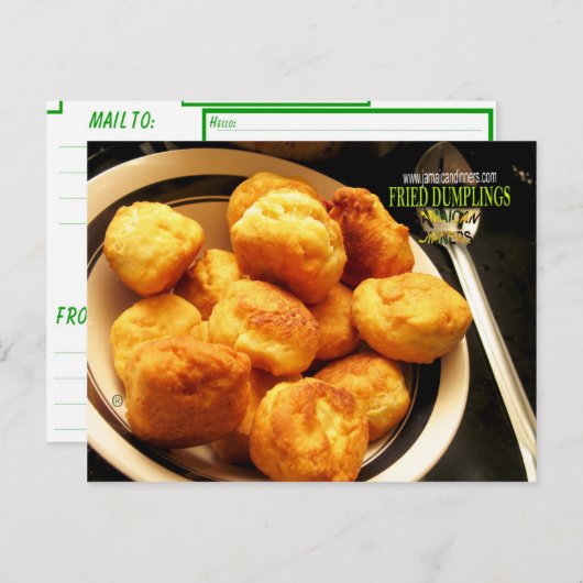Fried Dumplings Johnny Cake Postkarte (Vorne/Hinten)