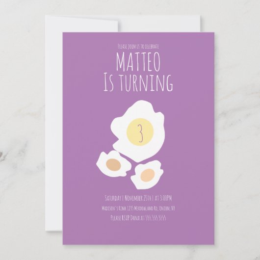 Fried Egg dreitägige Einladung (Vorderseite)