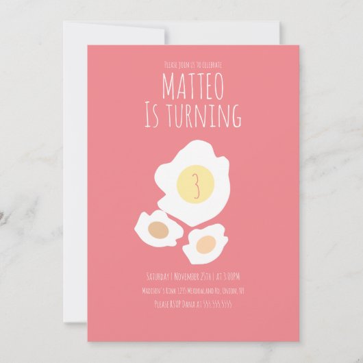 Fried Egg dreitägige Einladung (Vorderseite)