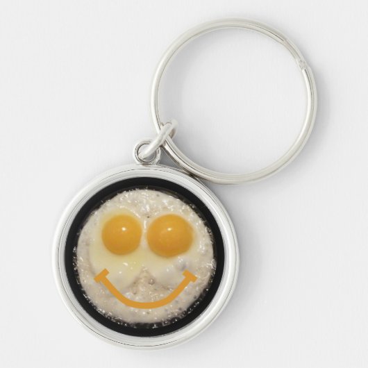 Fried Egg Face Schlüsselanhänger (Vorne)