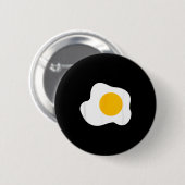 Fried Egg Graphic Funny Breakfast Eggs Lover  Button (Vorne & Hinten)