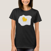 Fried Egg Heart Egg Pun Vegan Breakfast T-Shirt (Vorderseite)
