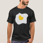 Fried Egg Heart Egg Pun Vegan Breakfast T-Shirt (Vorderseite)