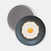 Fried Egg in Pan - Magnet für Kühlschrank (Vorderseite/Rückseite)