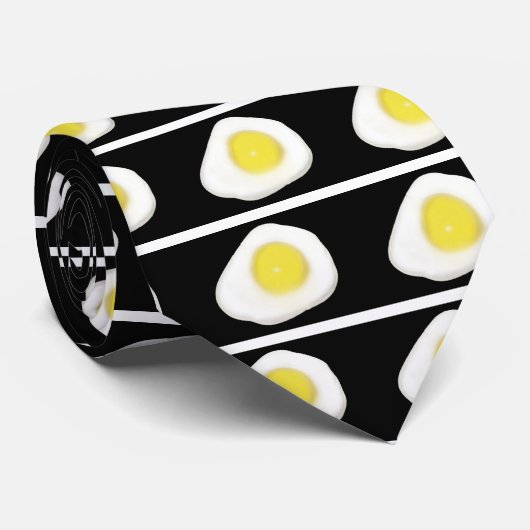 Fried Egg on Black Krawatte (Gerollt)