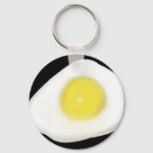 Fried Egg on Black Schlüsselanhänger (Vorderseite)