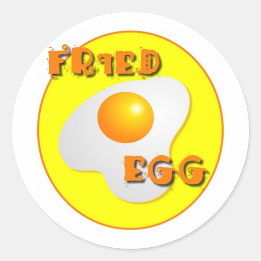 Fried Egg Runder Aufkleber (Vorderseite)