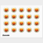 Fried Egg "Sunny side up" Foto Runder Aufkleber (Blatt)