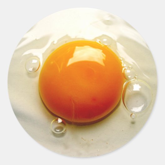 Fried Egg "Sunny side up" Foto Runder Aufkleber (Vorderseite)