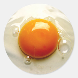 Fried Egg "Sunny side up" Foto Runder Aufkleber